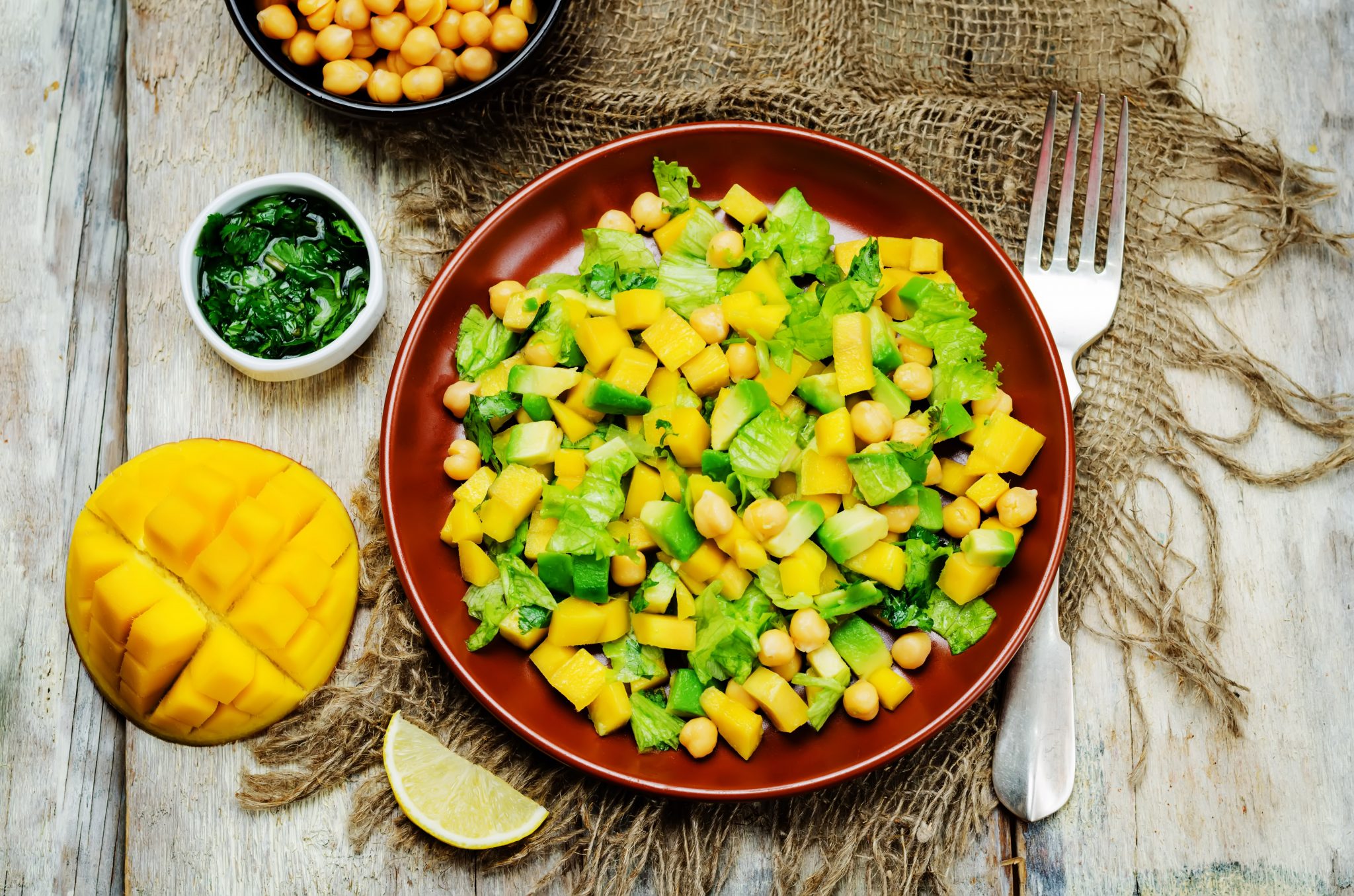 Flavorful and Healthy Chickpea, Avocado, and Mango Salad